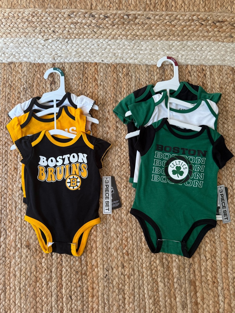 Boston Sports 3-Pack Baby One-Piece Bodysuits Bundle